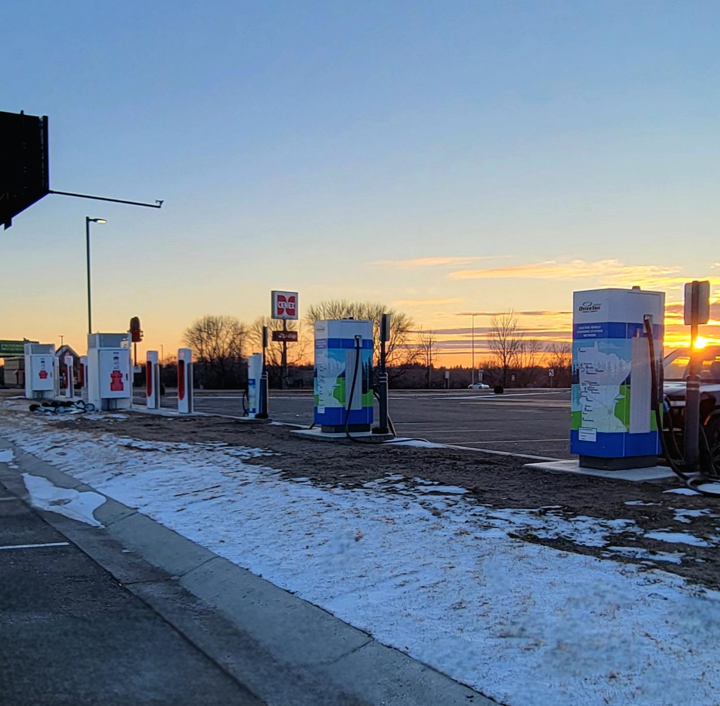 Our partnership site with Tesla in Fergus Falls is one of the largest fast-charging stations in Minnesota.