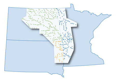 52157 Service Territory With Dots For Towns